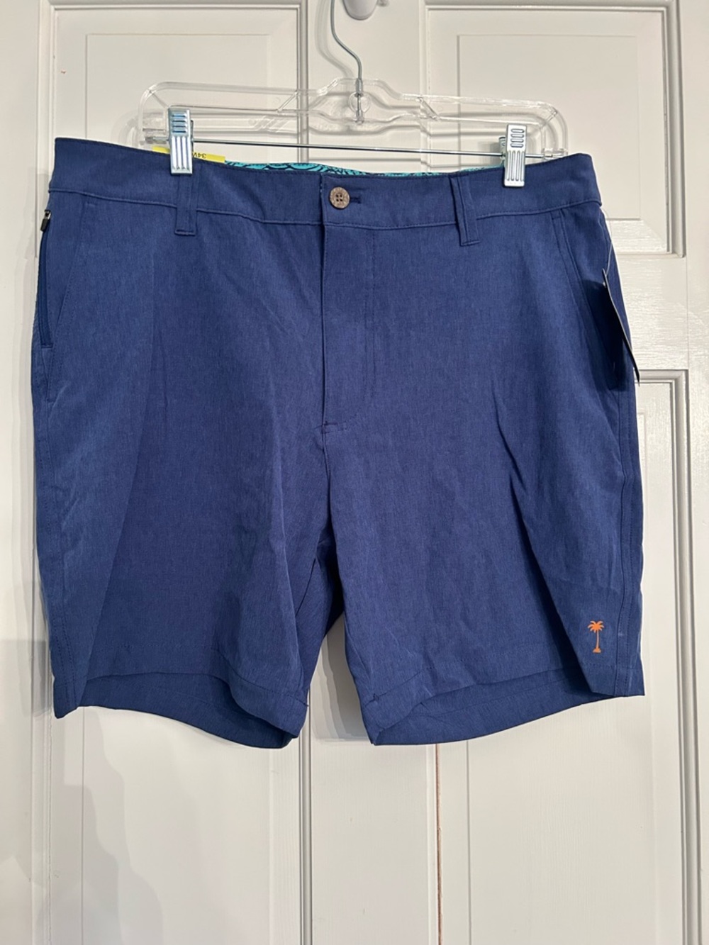 Margaritaville Men's Navy Blue Flat Front Shorts